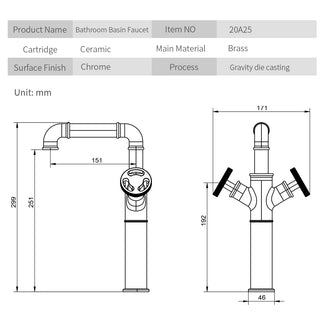 Saunder - Industrial Brass Mixer Tap