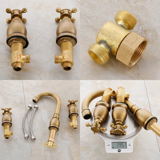 Karon - Antique Double Handle Hot/Cold Mixer Basin Tap