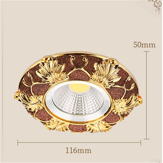 Nassim - American Golden Edge Brown Resin Led  Spotlight Recessed Downlight