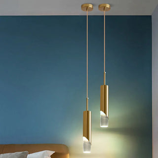 Kumla - Modern Gold Hanging Tube Pendant Ceiling Light
