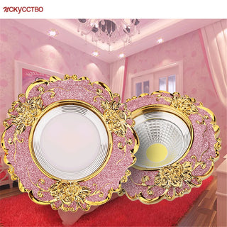 Moulmein - European Pink & Gold Vintage Recessed Ceiling Downlight