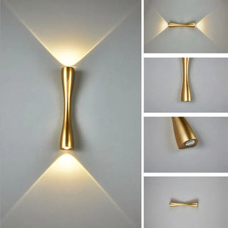 Griffy - Outdoor LED Up/Down Modern Curved Wall Light