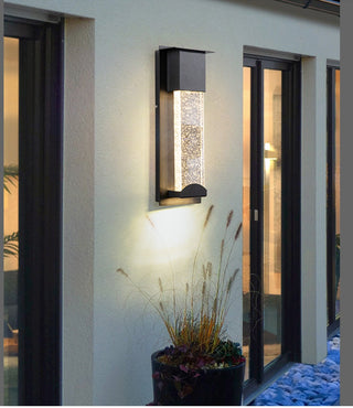 Caddock - Waterproof Modern Sparkle Crystal Outdoor Wall Light