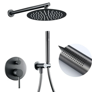 Eustace - Wall Mount Brass Bathroom Shower Set with Rainfall Shower Head