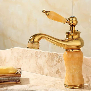 Tangela - Retro Basin Single Lever Gold Brass Mixer Tap