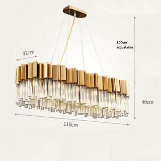 Claire- Modern Gold Stainless Steel Crystal Round Chandelier