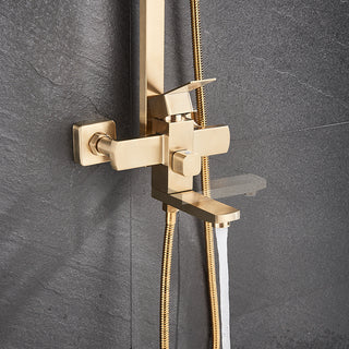 Gretel - Dual Handle Rain Shower Set with Wall Mounted Water Mixer