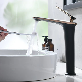 Demyan - Modern Single Hole Single Handle Brass Vessel Bathroom Sink Faucet