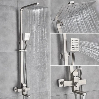 Erika - Modern Wall Mounted Stainless Steel Shower Set Multi Function Dual Head