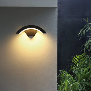 Merrion - Curved Pan Outdoor Wall Light Bar