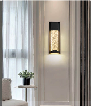 Caddock - Waterproof Modern Sparkle Crystal Outdoor Wall Light