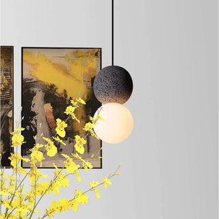 Kuala - LED Double Ball Black Hanging Ceiling Pendant Light