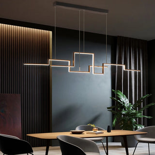Genom - Long Thin Modern Hanging LED Chandelier