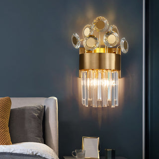 Louie - Modern Sconce Brushed Gold Crystal Wall Light Fixture