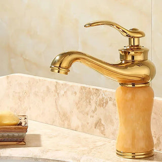Tangela - Retro Basin Single Lever Gold Brass Mixer Tap