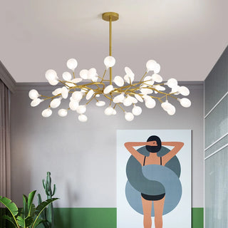 Sawyer - Modern Gold Hanging LED Strip Round Ceiling Chandelier