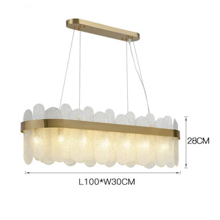 Elend - Patterend Glass Gold Hanging Ceiling Chandelier