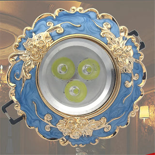 Sentosa - Art Deco Resin Turquoise Gold Garland Led Downlights