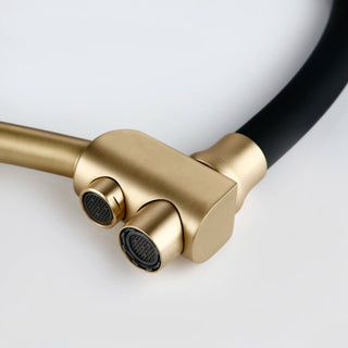 Cinthia - Pull Out Modern Single Hole Double Handle Hot & Cold Mixer Kitchen Tap