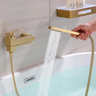Pamila - Modern Single Handle Bathtub Tap Set with Handheld Shower