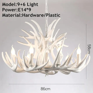 Skye Ridge - Vintage Style Antler Pendant Light – Ideal for Farmhouse or Country Homes