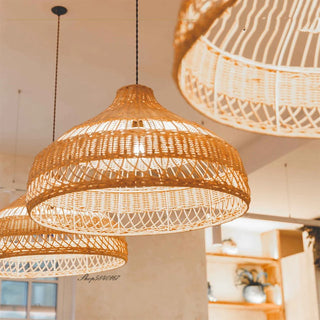 Faye - Handmade Wicker Rattan Pendant Ceiling Light