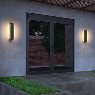 Owena - Rectangle Modern Outdoor Black Villa Lamp