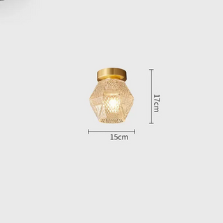 Teddy - Modern Gold Patterned Glass Crystal Wall Light