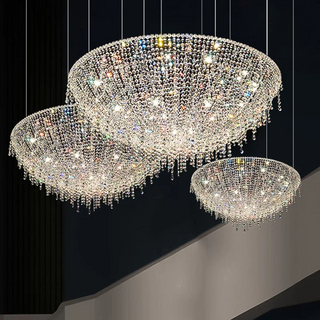 Christine - Round Crystal Tassel Hanging Ceiling Chandelier