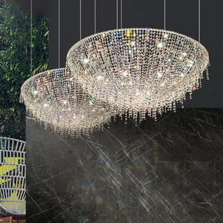 Christine - Round Crystal Tassel Hanging Ceiling Chandelier