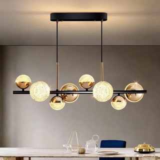 Gopi - Modern Glass Ball Multi Head Ceiling Chandelier