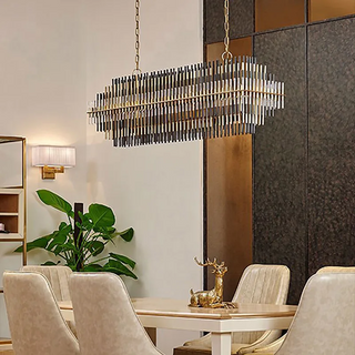 Bronzelle - Vintage Bronze Chandelier Glass Hanging Lamp for Home & Bar Decor