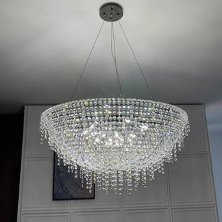 Christine - Round Crystal Tassel Hanging Ceiling Chandelier