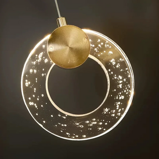 Hoffman - Modern Gold Glass Hanging Round Cluster Chandelier