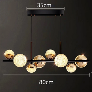 Gopi - Modern Glass Ball Multi Head Ceiling Chandelier