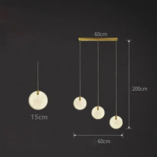 Betty - Modern Round Marble Hanging Ceiling Chandelier