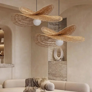 Lourosa - Rattan Hand-Woven Wabi-Sabi Style Pendant Light