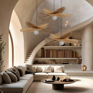 Lourosa - Rattan Hand-Woven Wabi-Sabi Style Pendant Light