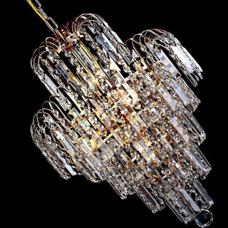 Matteo - Crystal Shaped Glass Multi-Tier Round Ceiling Light Chandelier