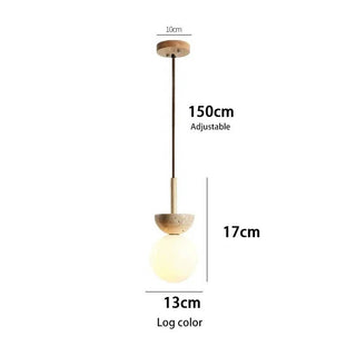 Leganes - Modern  Stone Milk White Shade Wabi Sabi Hanging Pendant Ceiling Light