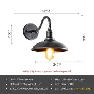 Mabin - American Retro Industrial Outdoor Wall Light