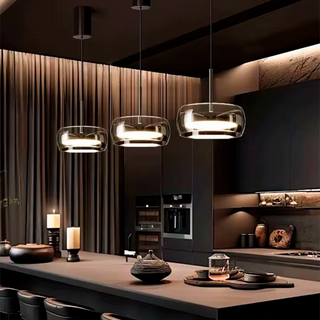 Daniel - Coloured Glass Round Hanging Pendant Ceiling Light
