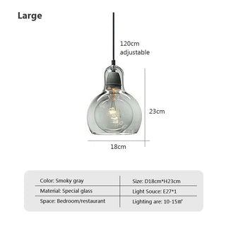 Mbale - Glass Double Shade Hanging Round Pendant Light