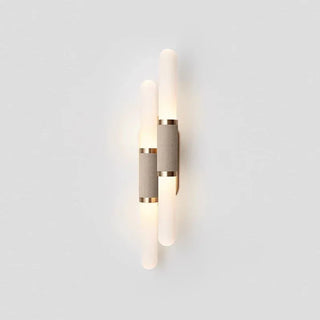 Huntley - Modern Gold Tube Milk Glass Wall Light