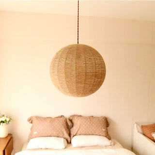 Cheryl  - Handmade Fabric Round Ball Pendant Ceiling Lamp