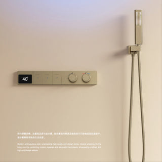 Lethe - Brass Ceiling Mounted Shower System with Dual Hot & Cold Controls