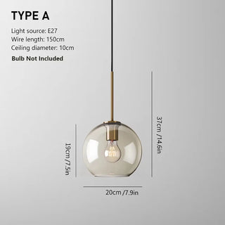 Kaloyan - Hanging Pendant Industrial Glass Lamp