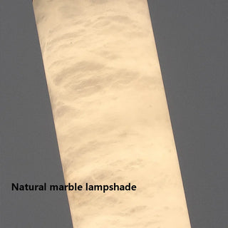 Saffle - Modern Minimalist Copper Hanging Tube Marble Copper Ceiling Light