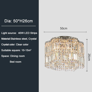 Luxe - Crystal Wave Design Adjustable LED Ceiling Chandelier