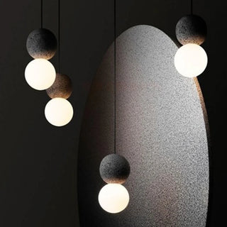 Kuala - LED Double Ball Black Hanging Ceiling Pendant Light